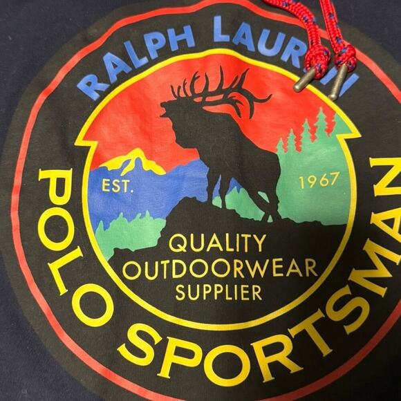 Ralph Lauren’s Blue Sportsman Preppy Hoodie Sz S - Picture 7 of 8